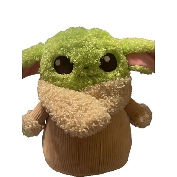 Mattel Green Cream Star Wars Grogu Soft’n Fuzzy Stuffed Animal Plush Toy 13" - Picture 2 of 9